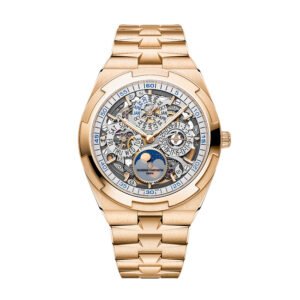 Overseas Perpetual calendar ultra thin skeleton 4300V/220R-B547 41.5mm Pink Gold Replica Watch